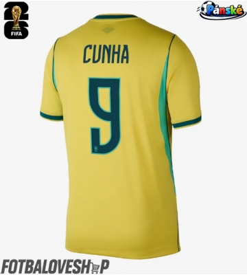 Brazílie Matheus Cunha #9 Domácí Dres MS 2026 Krátký Rukáv